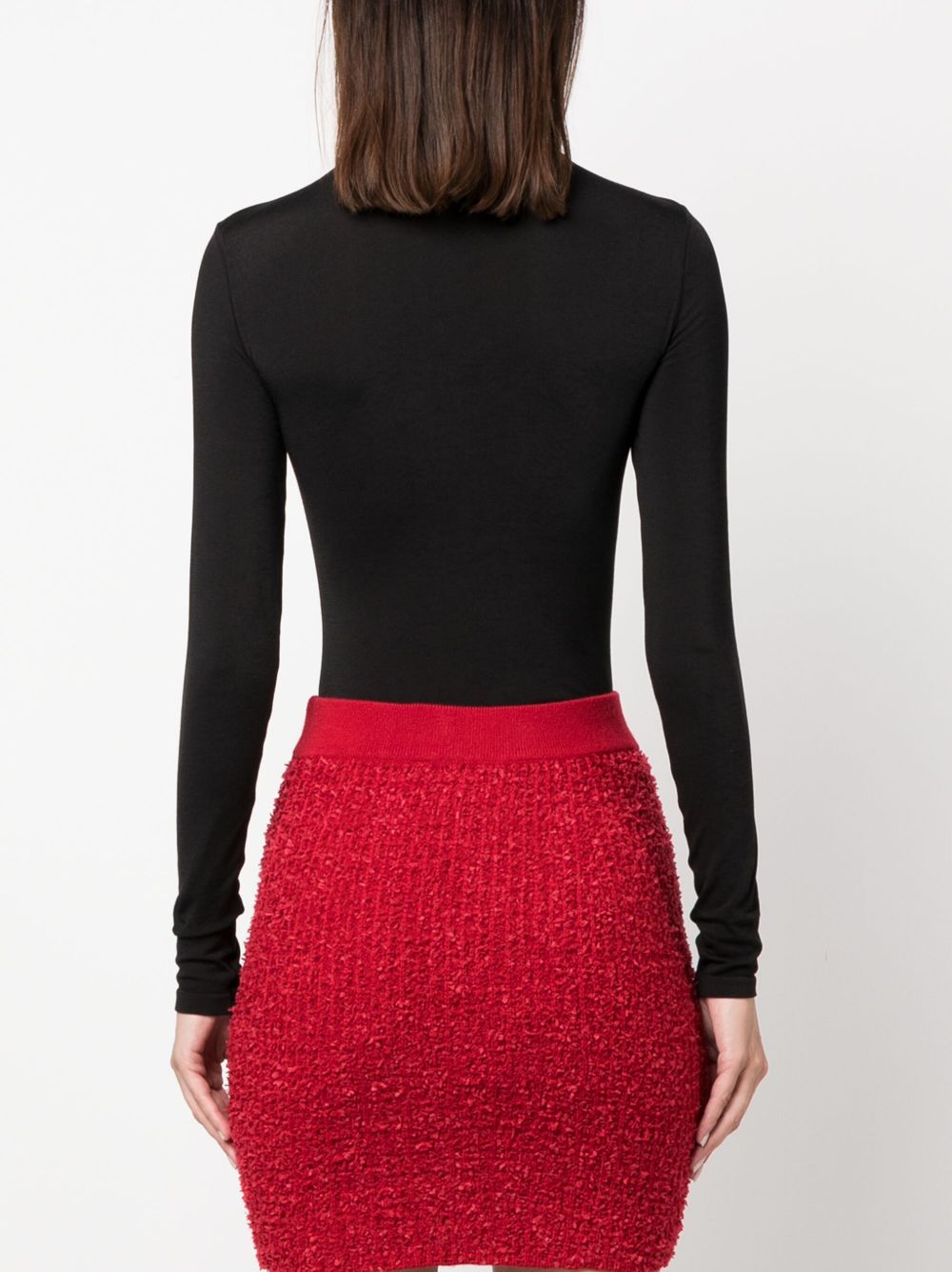 WOLFORD Cotton Blend Roll Neck Long Sleeve Bodysuit