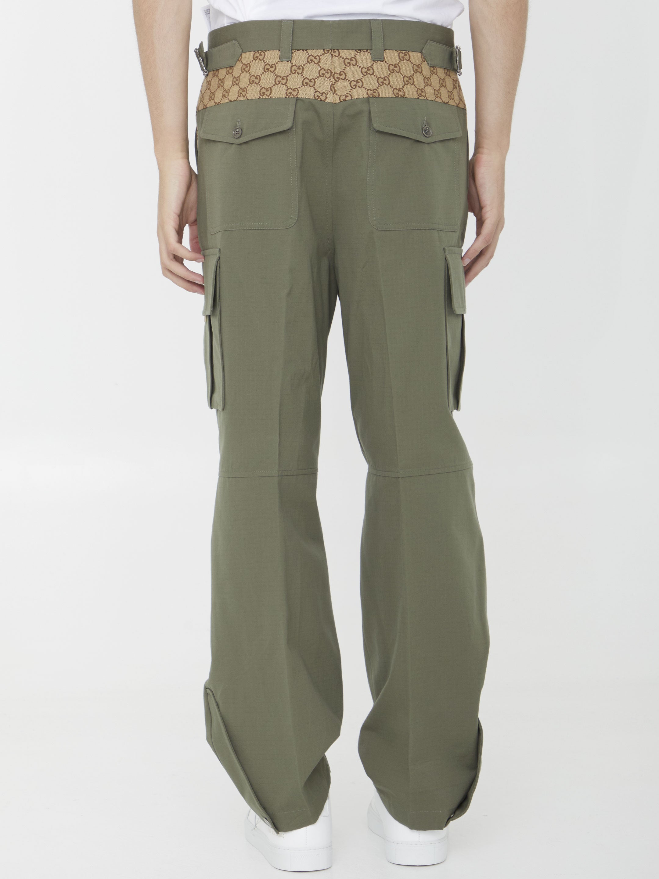 GUCCI Men's Cargo Trousers with Zipped Ankle Cuffs