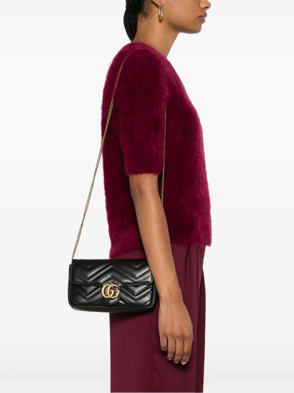 GUCCI Mini Quilted Leather Handbag with Detachable Cardholder