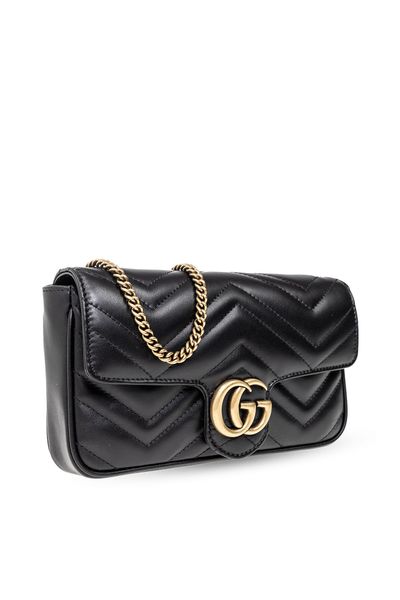 GUCCI Mini Quilted Leather Handbag with Detachable Cardholder