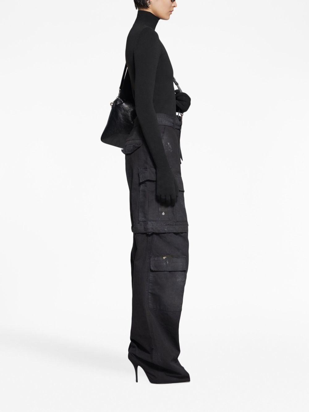 BALENCIAGA Cotton Knife Cargo Pantaboots for Women