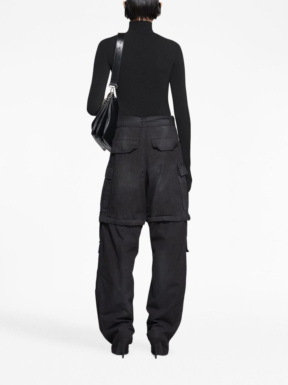 BALENCIAGA Cotton Knife Cargo Pantaboots for Women