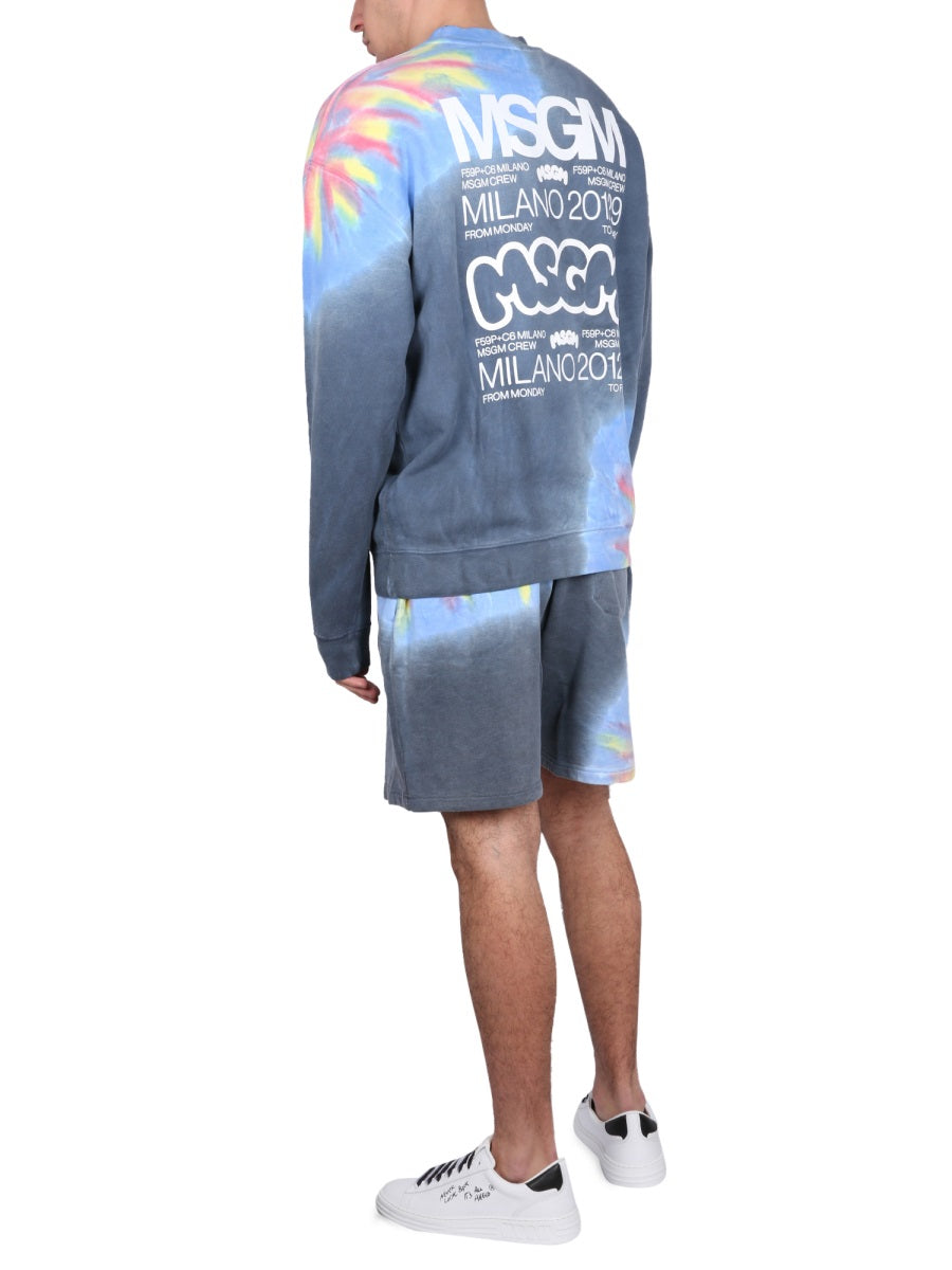 MSGM Crawling Logo Print Sweatshirt for Men