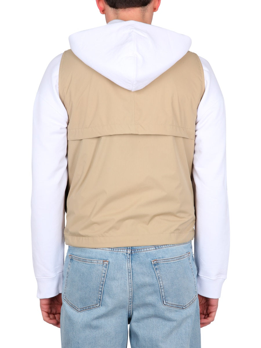 K-WAY Unisex V-Neck Mini Vest with Zipper Closure