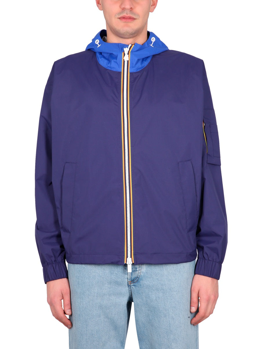 K-WAY Unisex High Neck Hooded Jacket
