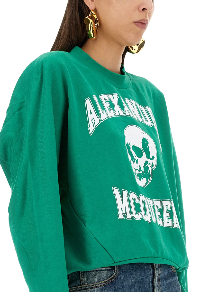 ALEXANDER MCQUEEN Varsity Skull Sweatshirt - Women's Regular Fit