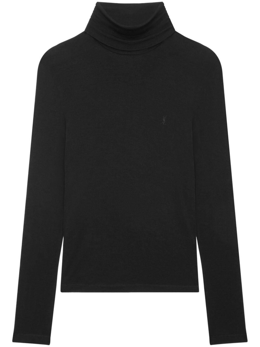 SAINT LAURENT Embroidered Roll-Neck Jumper