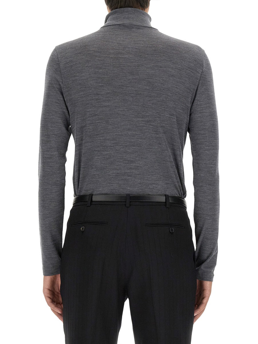 SAINT LAURENT Slim Fit Wool T-Shirt - Size L