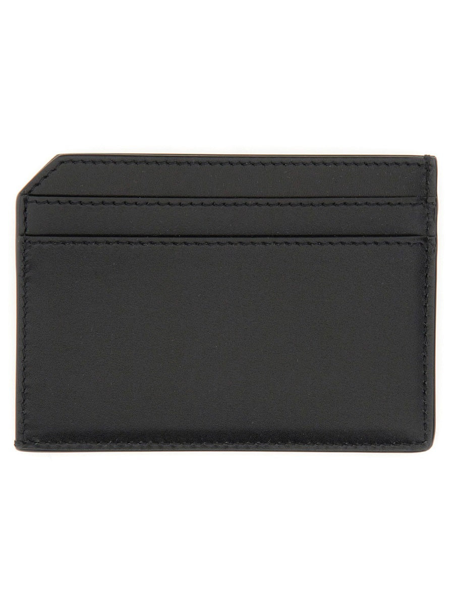 SAINT LAURENT Mini Leather Cardholder - 7.5 CM X 10 CM X 0.5 CM