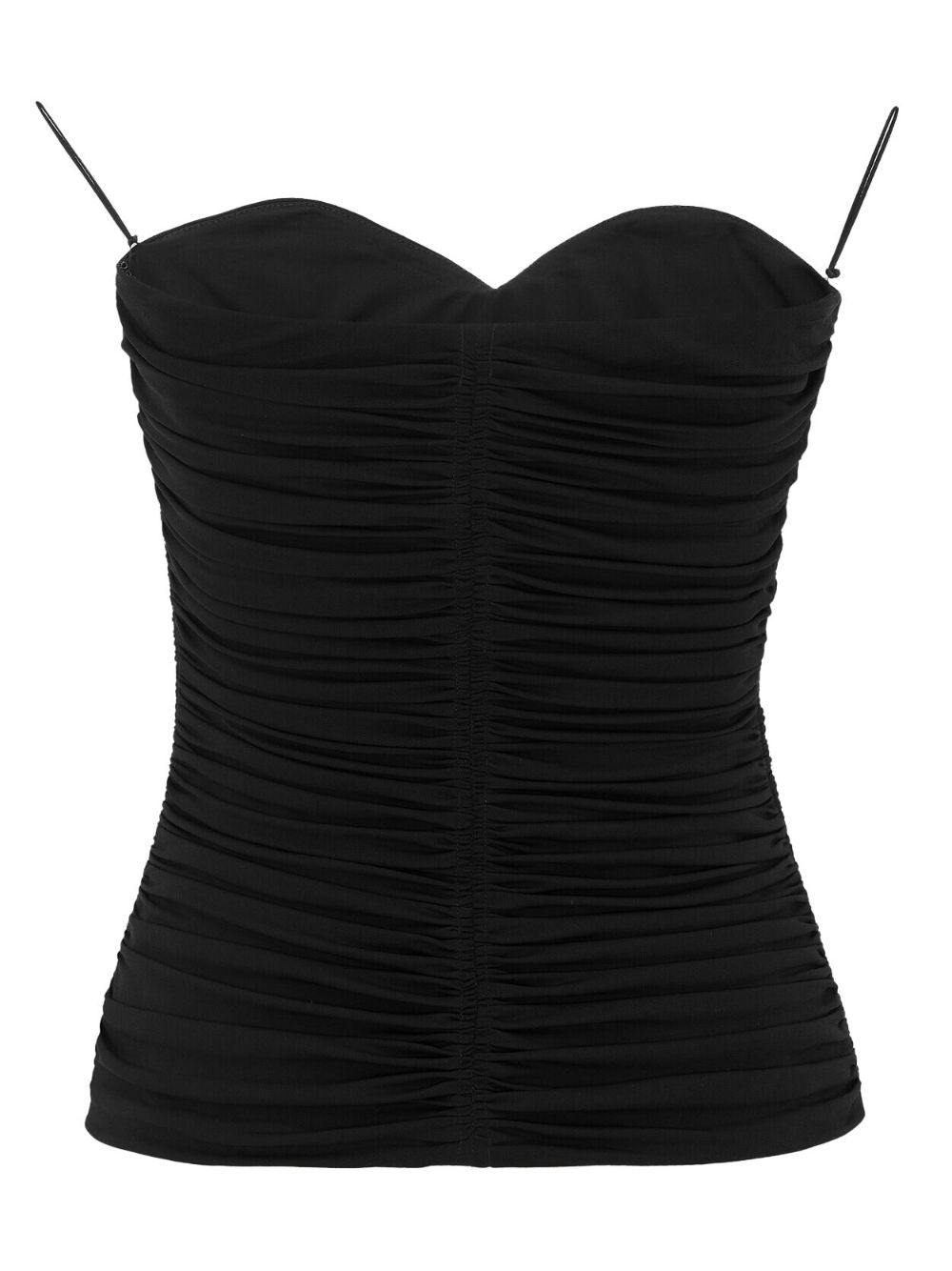 SAINT LAURENT Crepe T-Shirt Bustier - Regular Fit Size 38