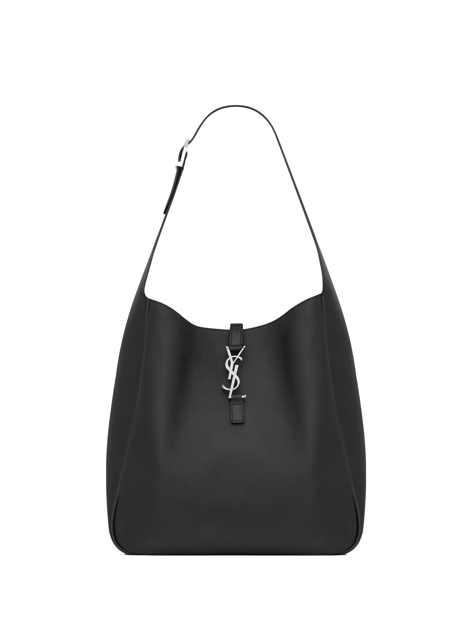 SAINT LAURENT Large Crossbody Handbag in Hammered Leather with Suede Lining