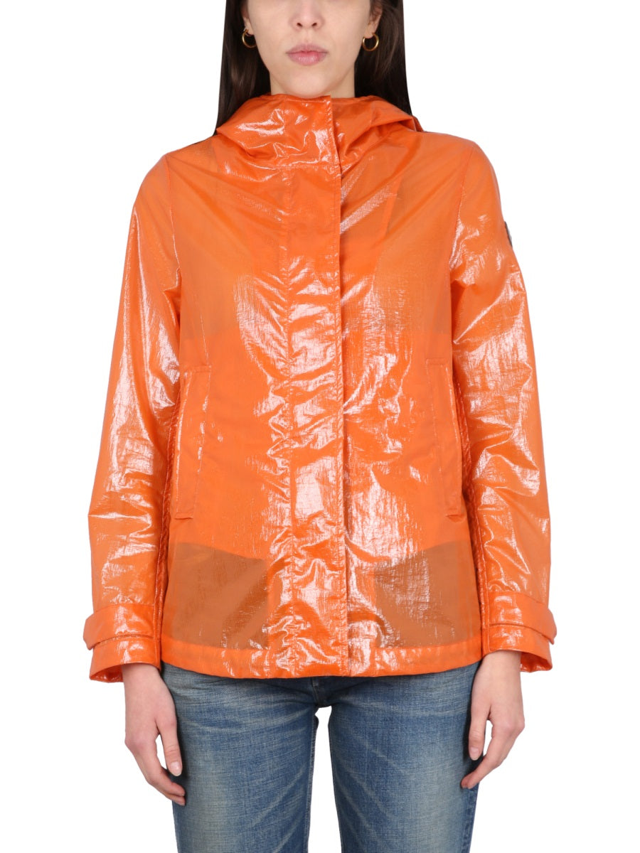 COLMAR ORIGINALS High Neck Waxed Jacket with Hood for Women