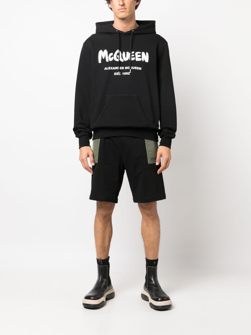 ALEXANDER MCQUEEN Organic Cotton Track Shorts for Men