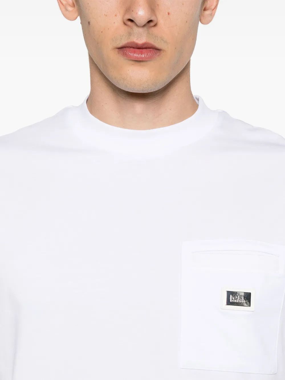 KARL LAGERFELD Logo-Plaque T-Shirt - SS25 for Men