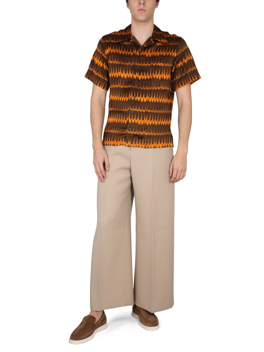 WALES BONNER Rhythm Mini Bowling Neck Shirt