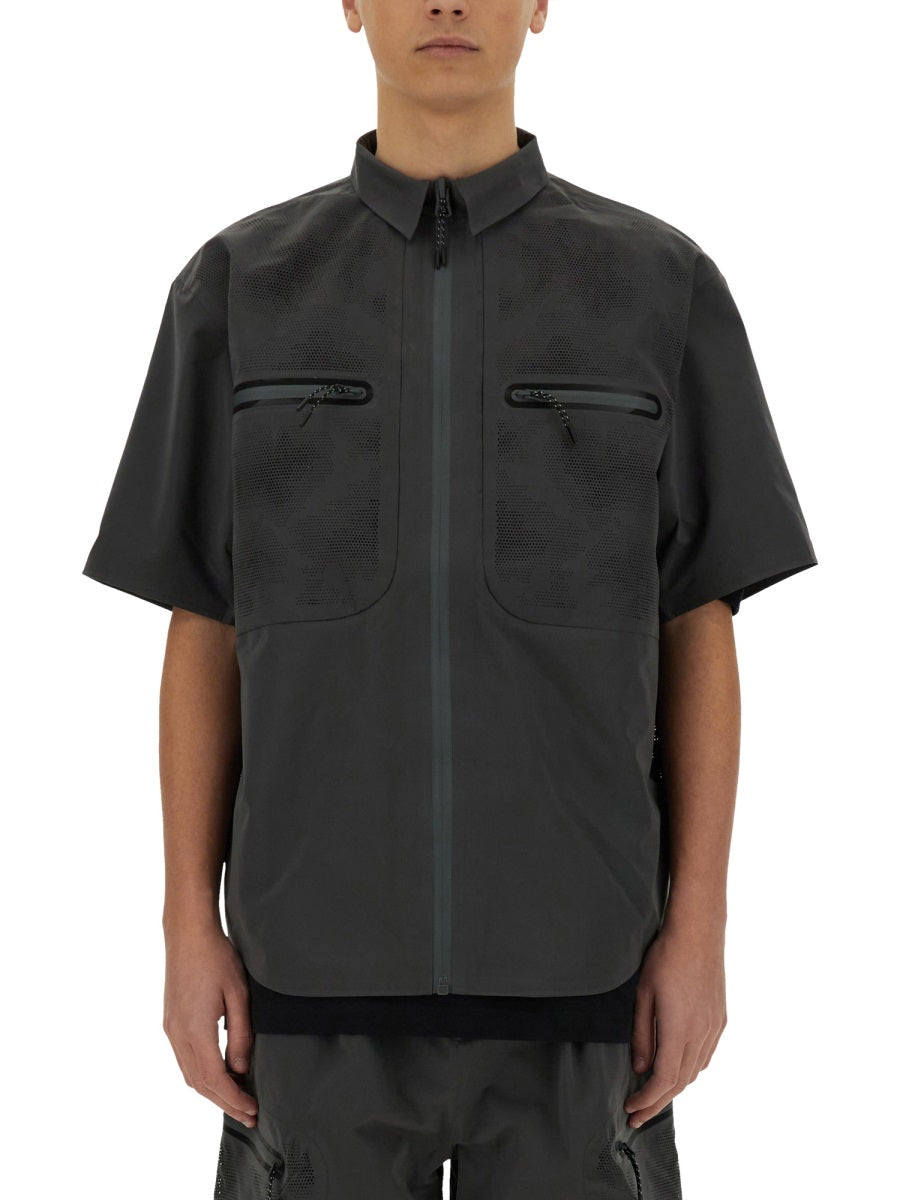 ALPHA INDUSTRIES Laser Cut Short Sleeve Shirt - Size L
