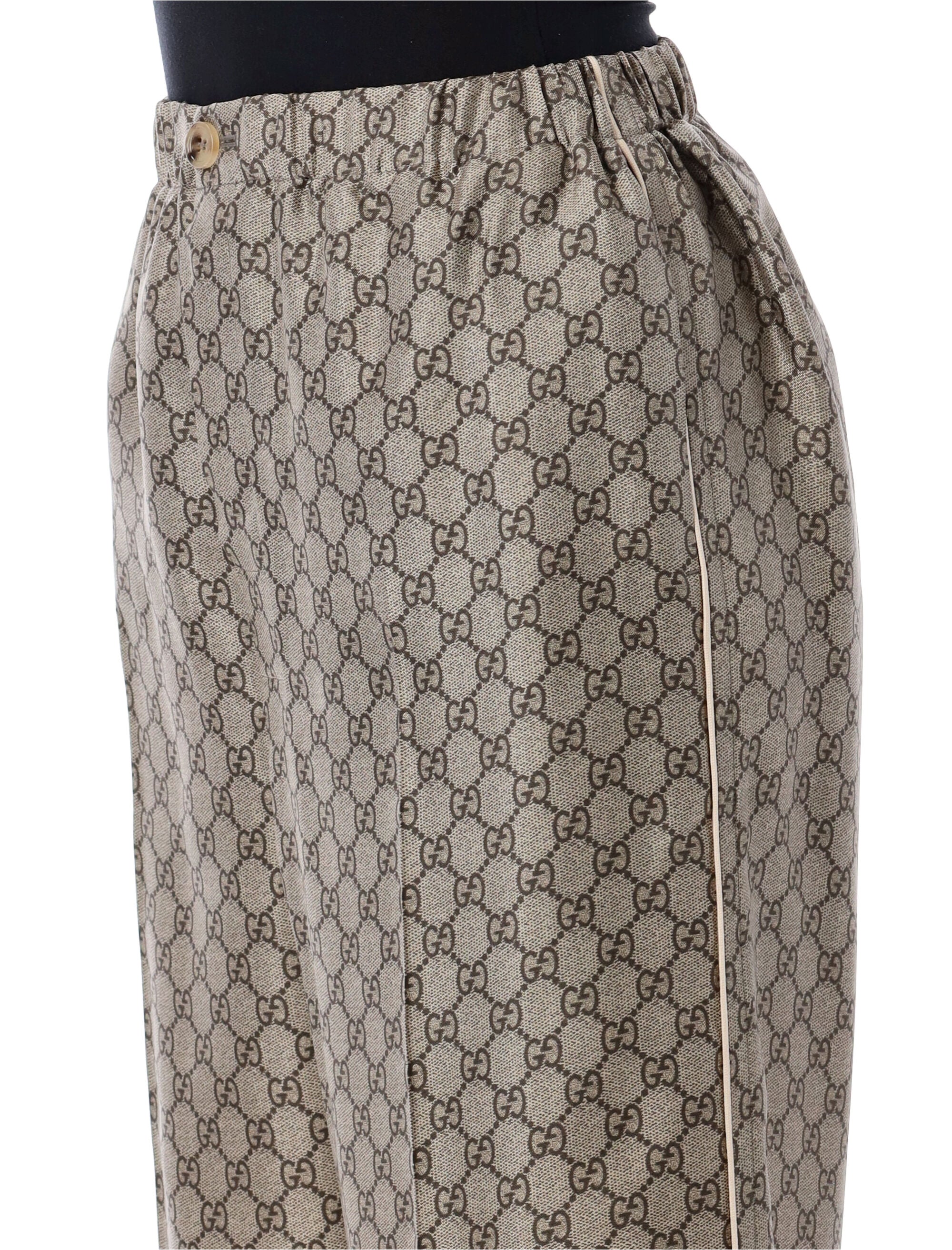 GUCCI Supreme Print Silk Trouser - Size 38