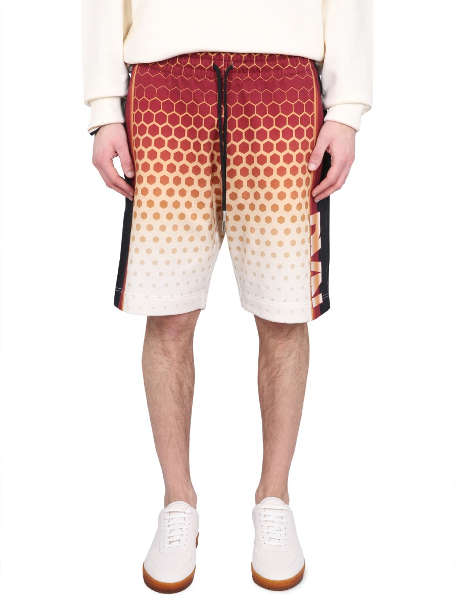 DRIES VAN NOTEN Men's Mini Bermuda Shorts with Elastic Waistband