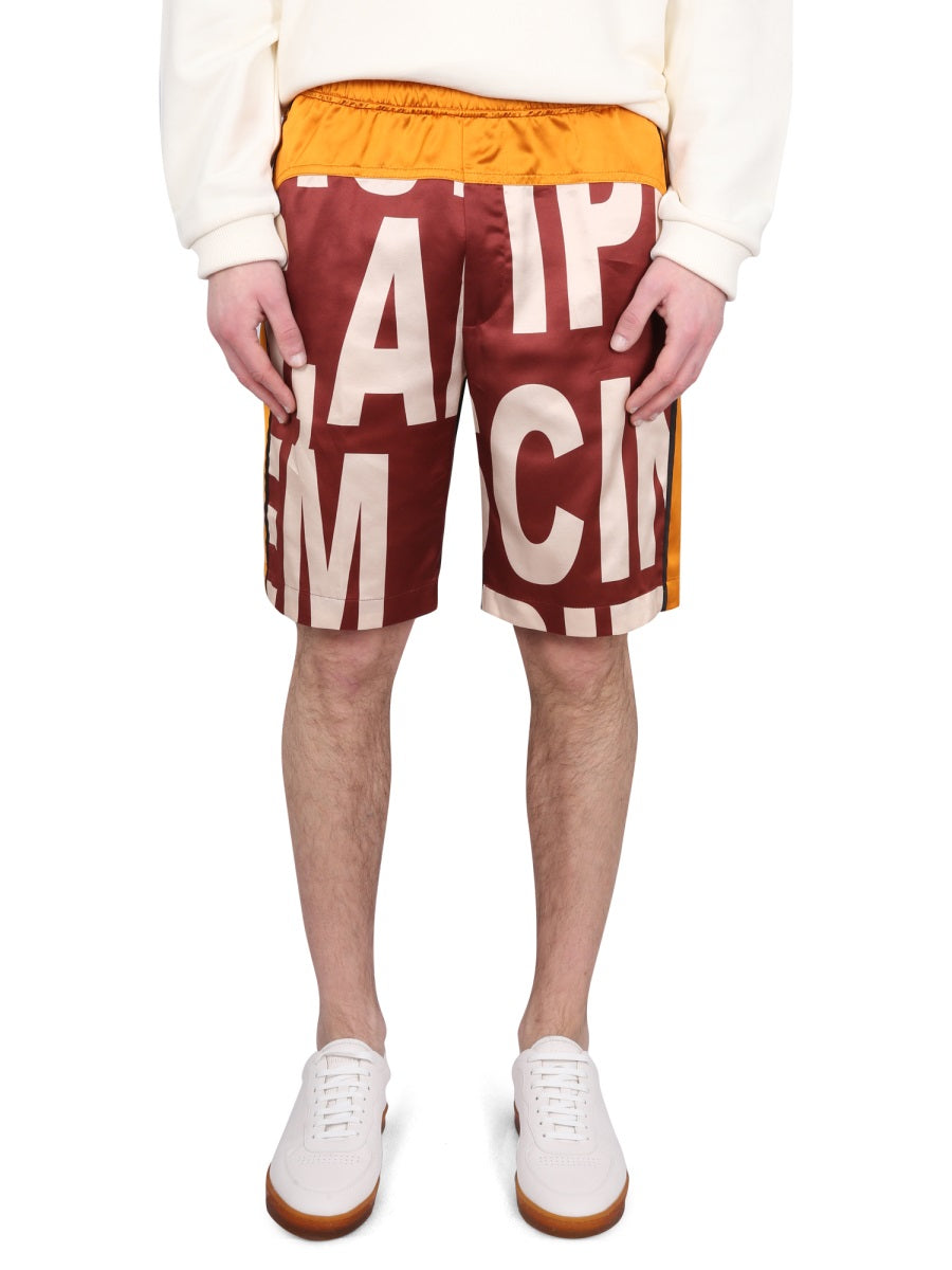 DRIES VAN NOTEN Men's Mini Bermuda Shorts with Elastic Waistband