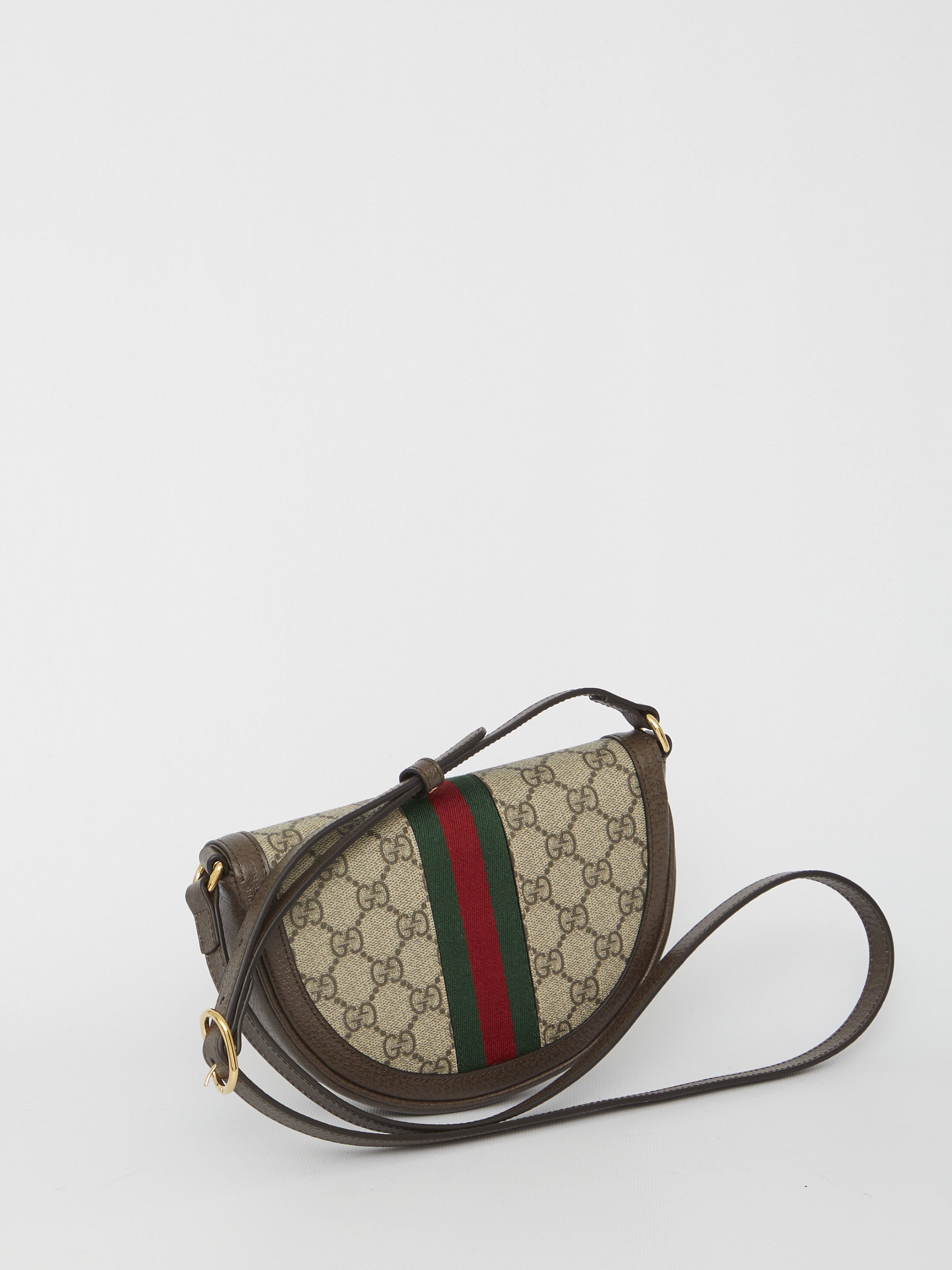 GUCCI Mini Crossbody Handbag with Web Stripe Detail