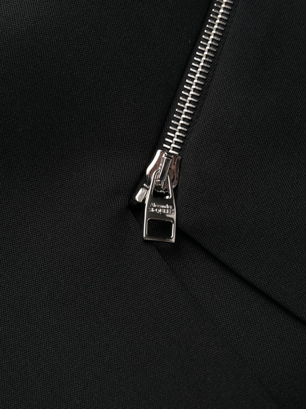 ALEXANDER MCQUEEN Grain of Poudre Wool Midi Dress