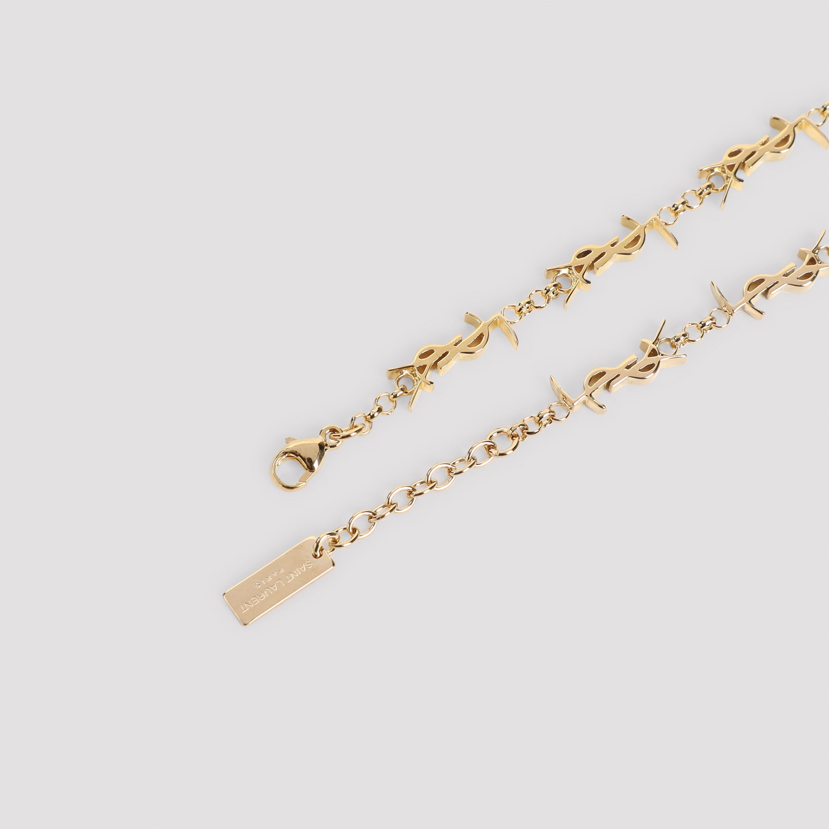 SAINT LAURENT Brass Statement Bracelet