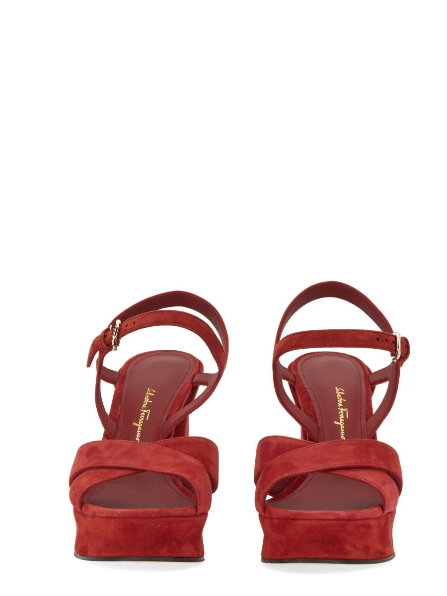 Ferragamo Elevated Sandal with 11.5 cm Heel
