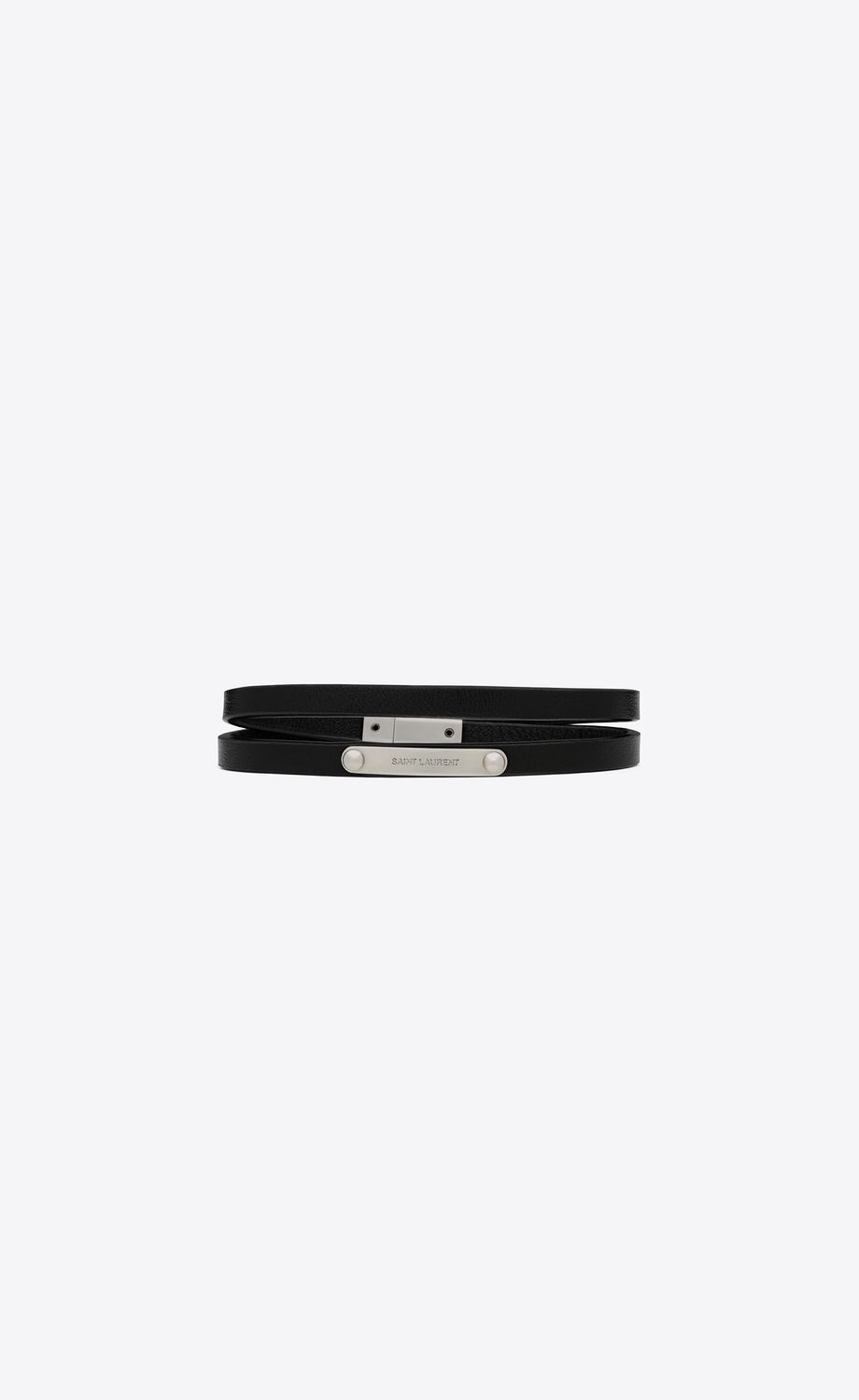 SAINT LAURENT Logo Plaque Bracelet