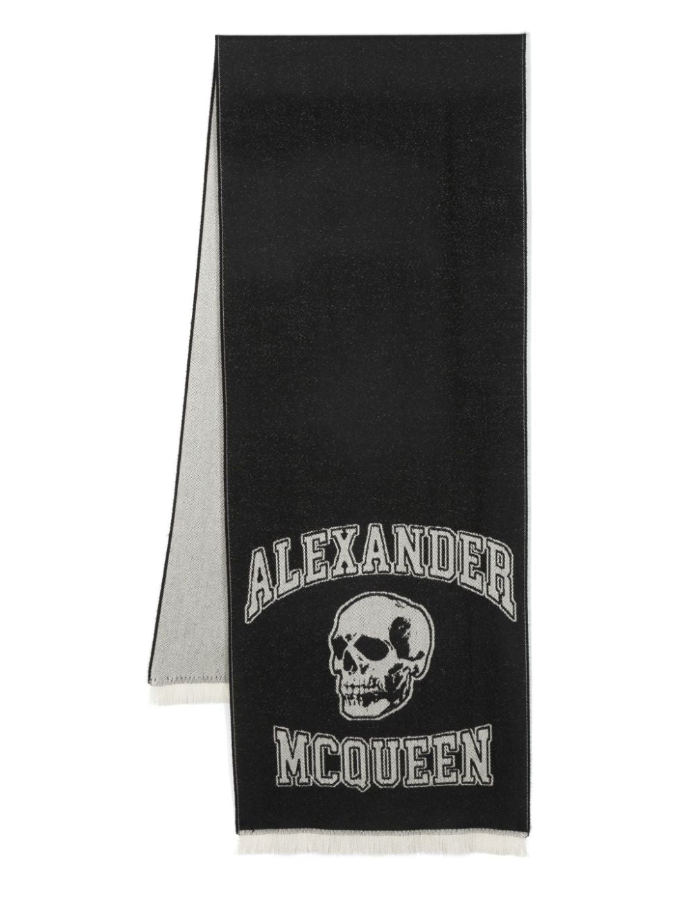 ALEXANDER MCQUEEN Varsity Logo Skull Scarf