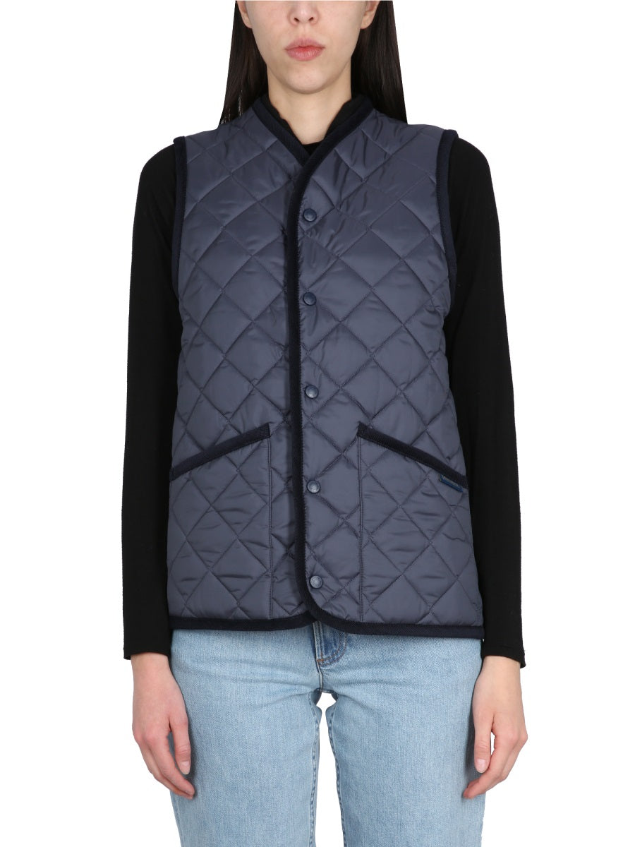 LAVENHAM Women's Mini Nylon Vest with Snap Button Closure