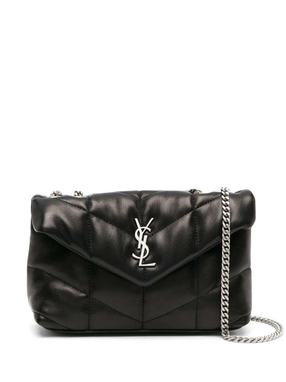 SAINT LAURENT Mini Pouch Handbag with Logo Chain