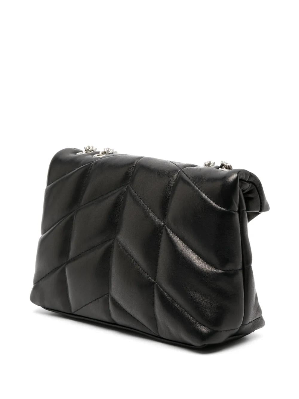 SAINT LAURENT Mini Pouch Handbag with Logo Chain