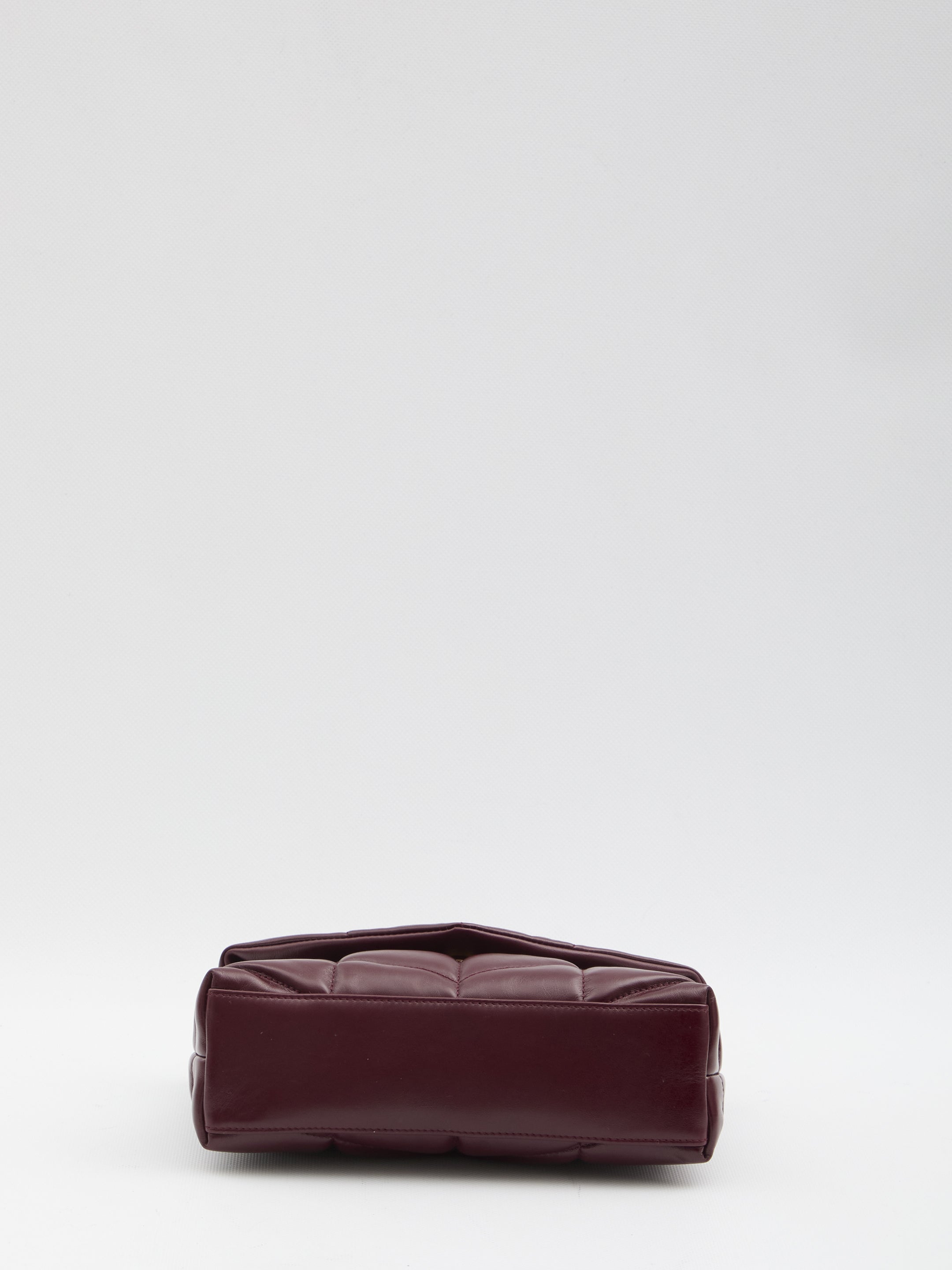 SAINT LAURENT Mini Loulou Puffer Handbag in Shiny Leather - W 22.5 x H 16 x D 8 CM