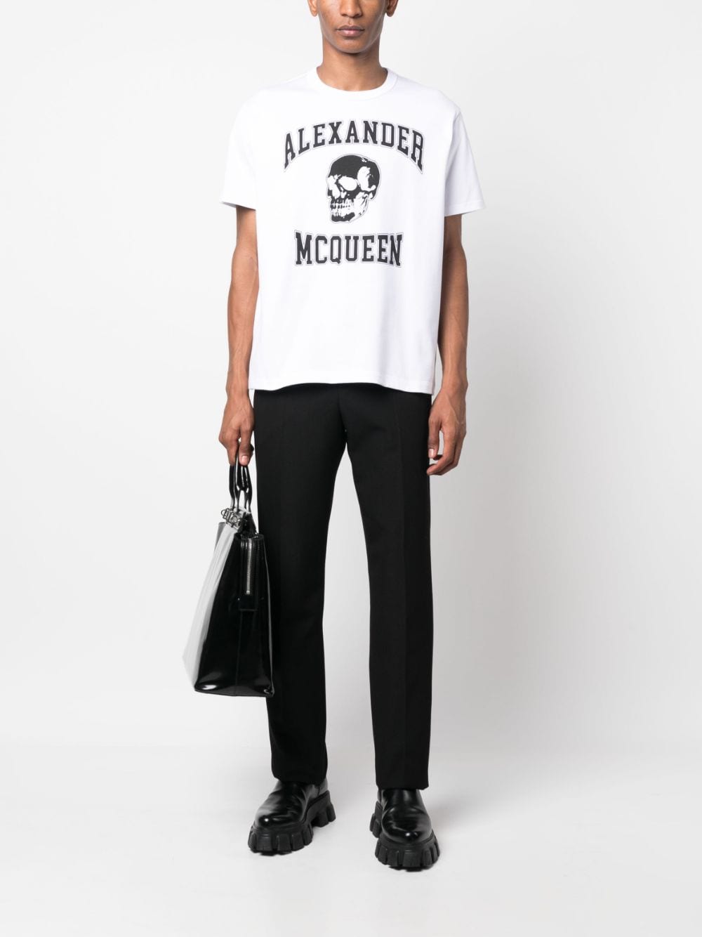 ALEXANDER MCQUEEN Skull Logo T-Shirt - Regular Fit, Size L