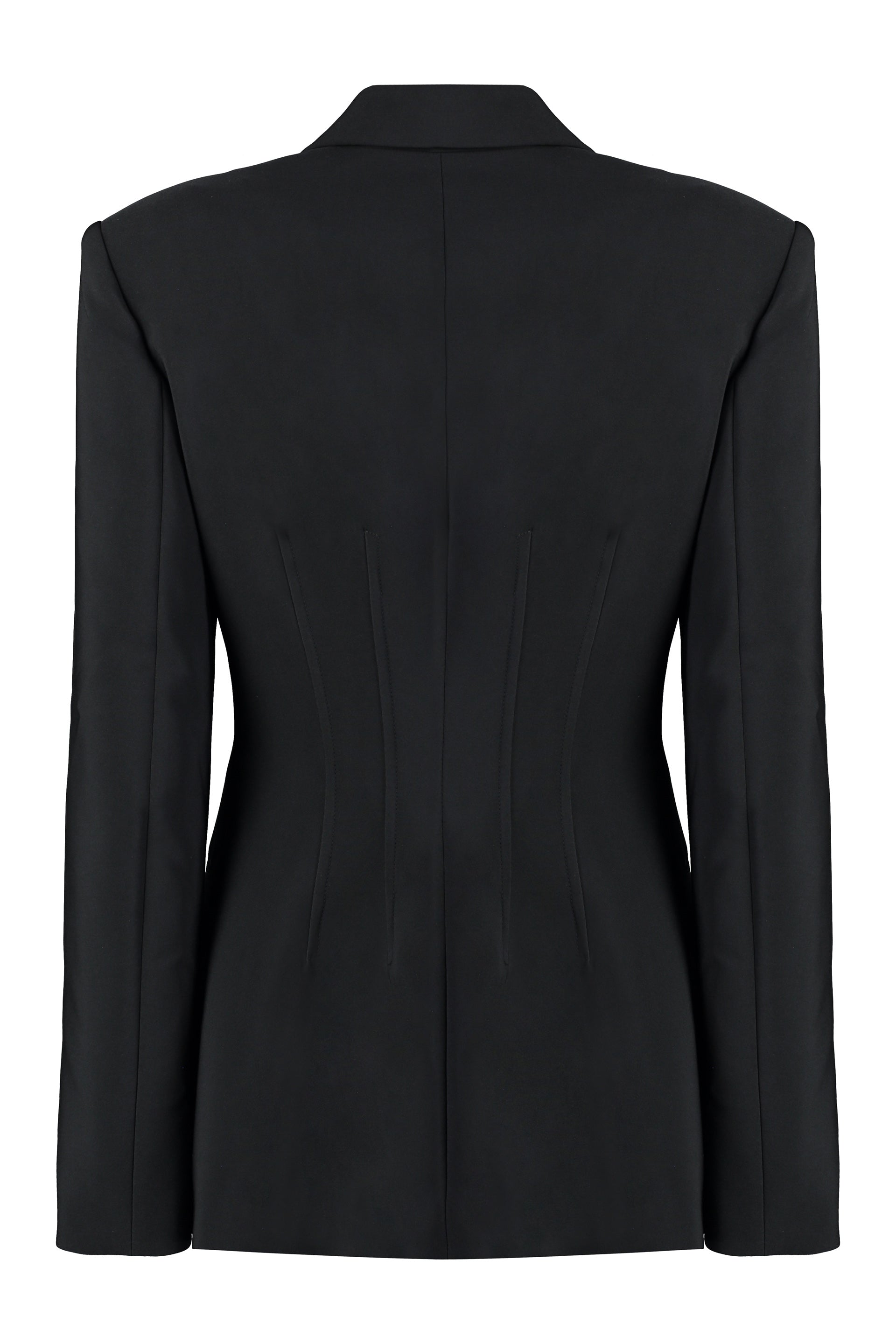 GENNY Techno Fabric Jacket with Padded Shoulders