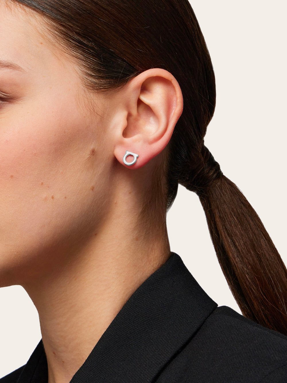 Ferragamo Mini Gancini Hook Earrings