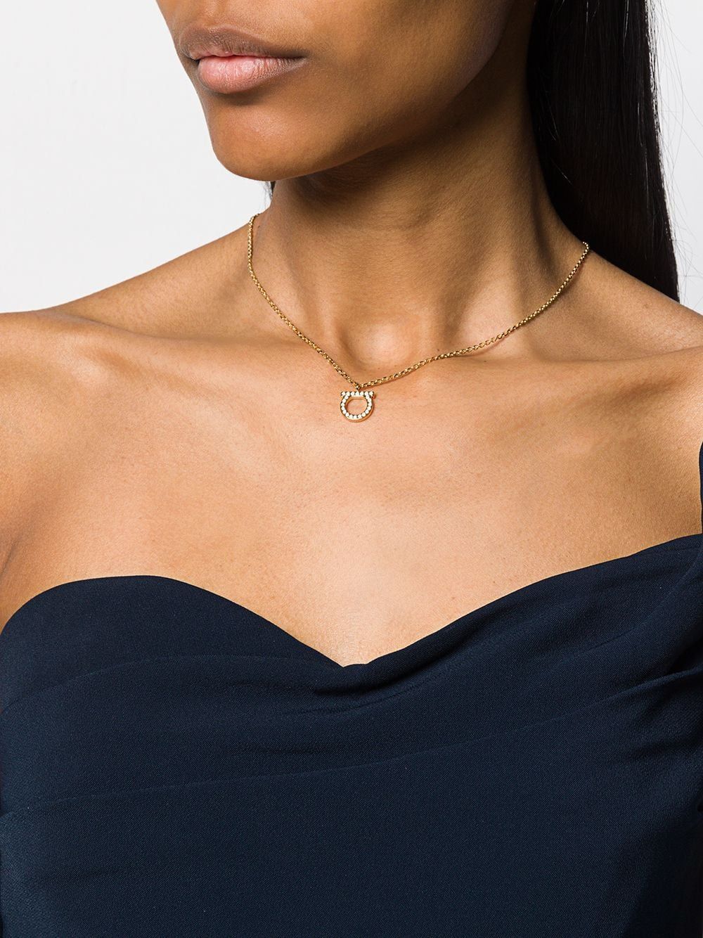 Ferragamo Iconic Gancini Hook Necklace for Women