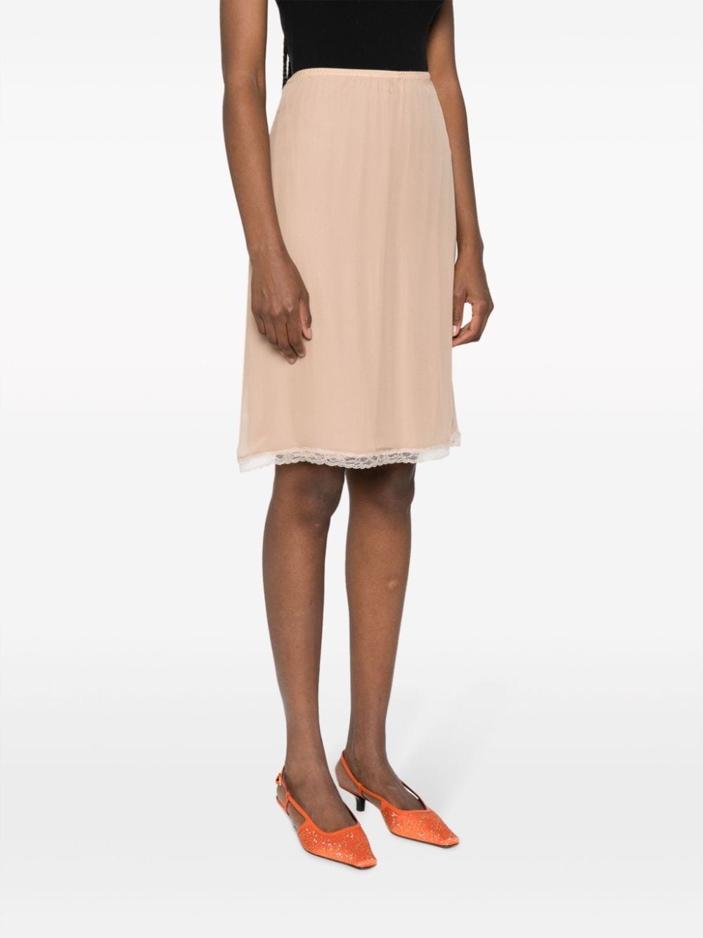 GUCCI Silk Chiffon Skirt - Slim Fit Size S