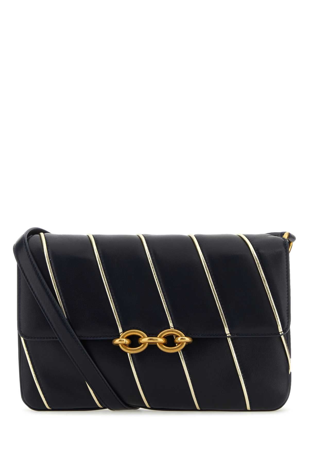 SAINT LAURENT Mini Two-Tone Leather Shoulder Handbag