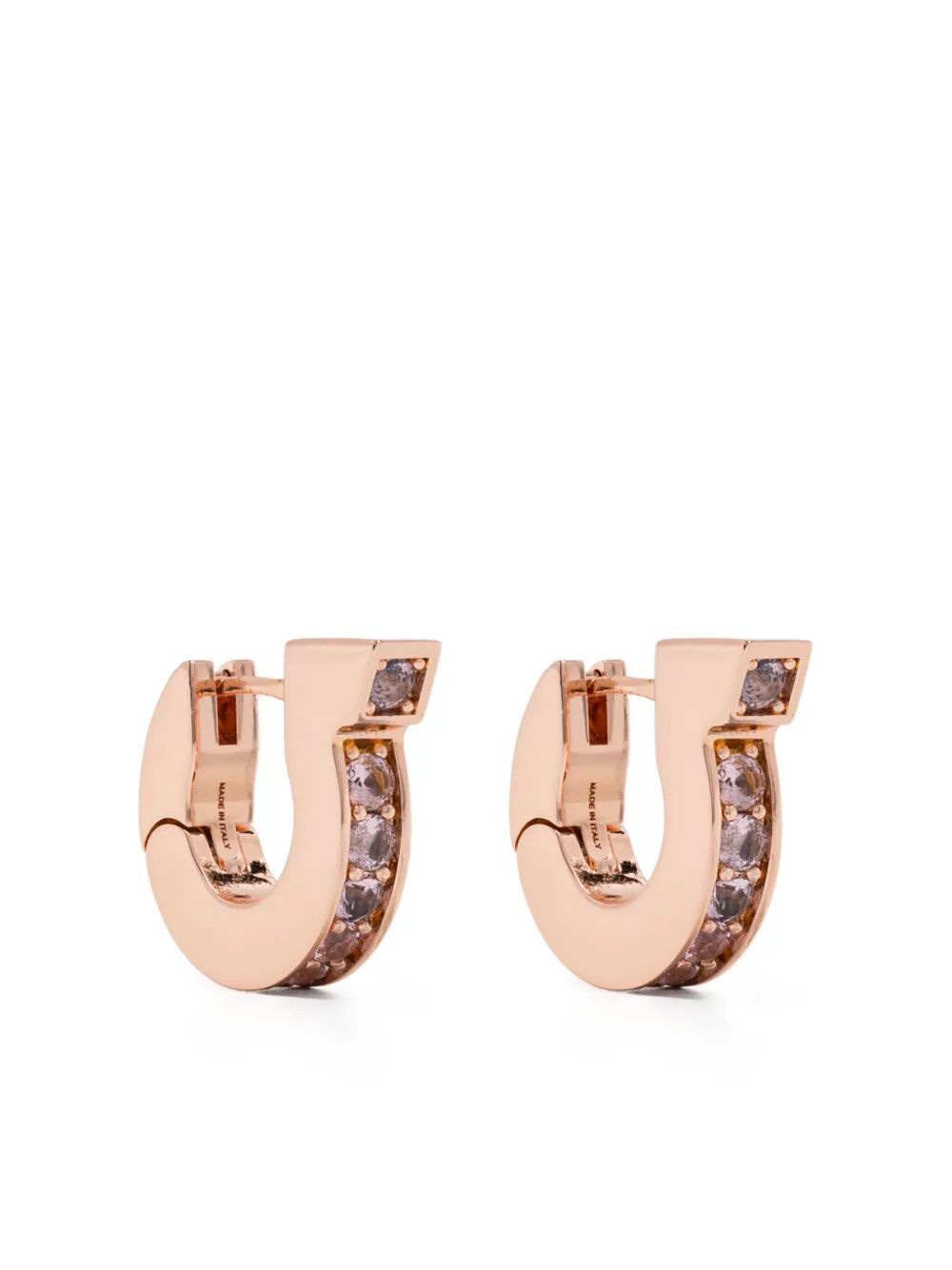 Ferragamo Gancini Hook Mini Crystals Earrings