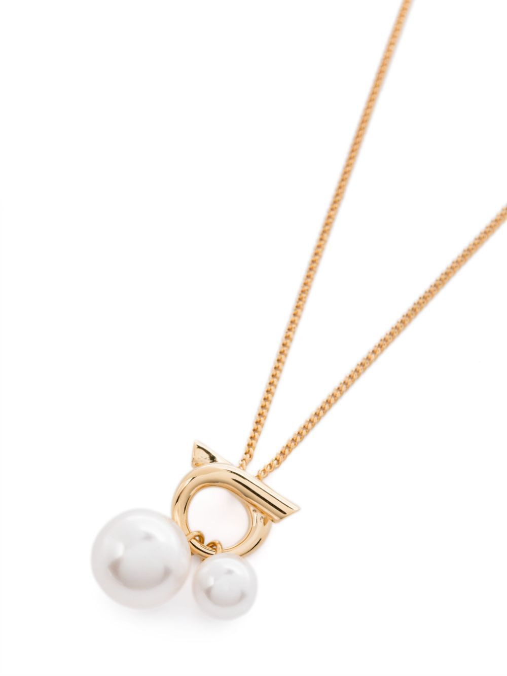 Ferragamo Faux-Pearl Embellished Pendant Necklace