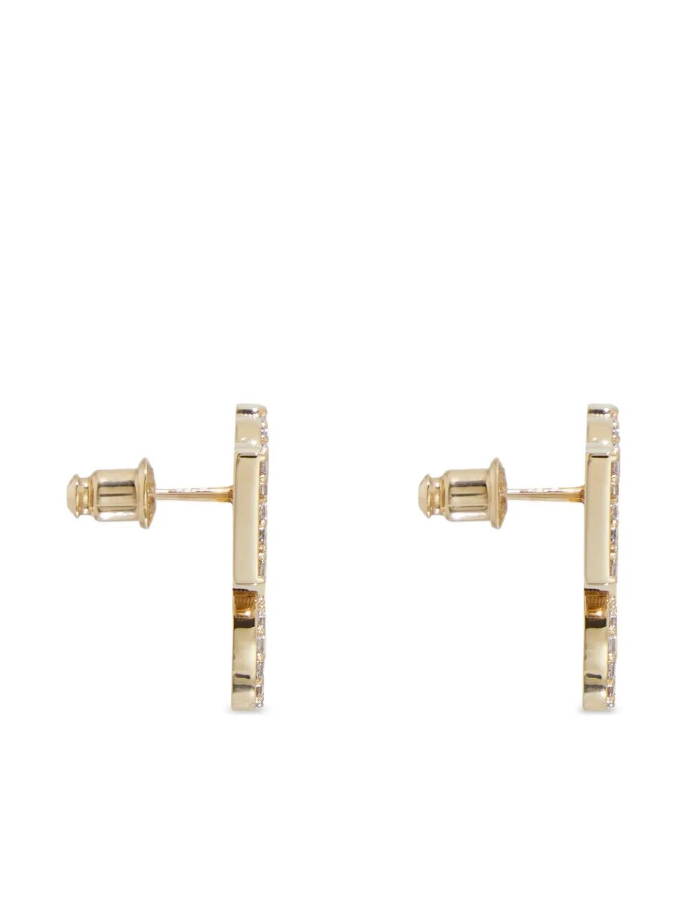 Ferragamo Crystal Embellished Gancini Hook Clip-On Earrings