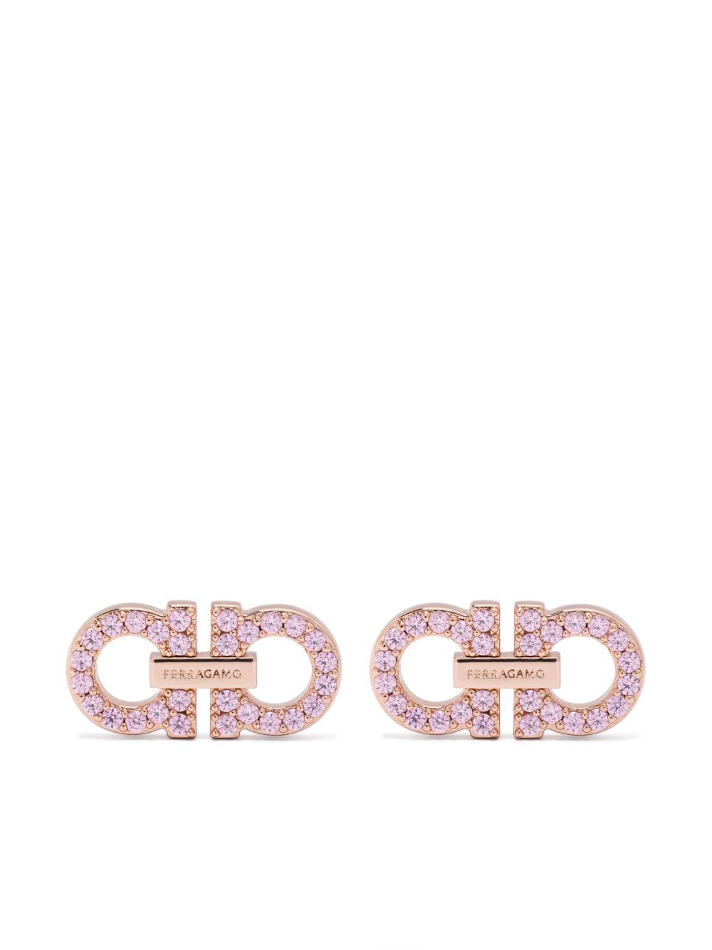 Ferragamo Mini Crystal Ganci Earrings