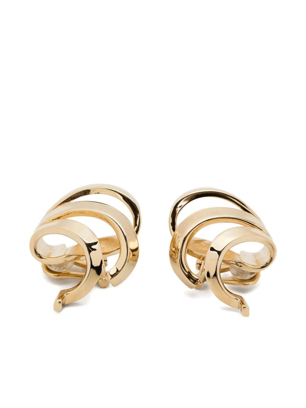 Ferragamo Leaf-Shaped Big Earrings for Women