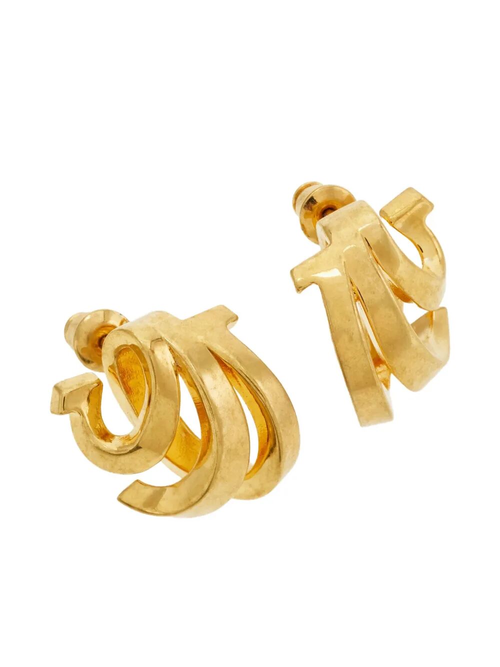 Ferragamo Triple Gancini Hook Earrings