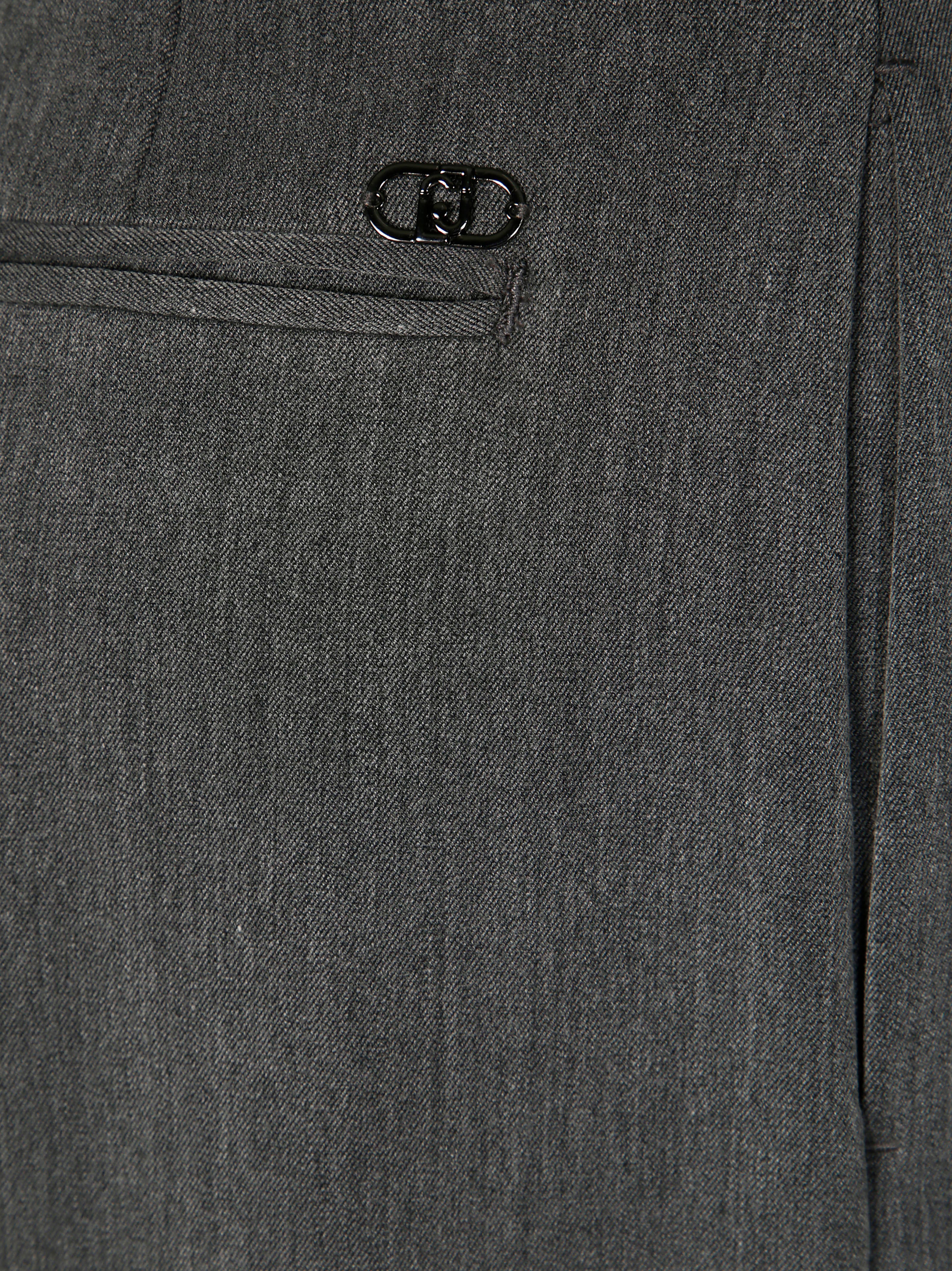 LIUJO Stylish Wool Trousers with Belt for Men