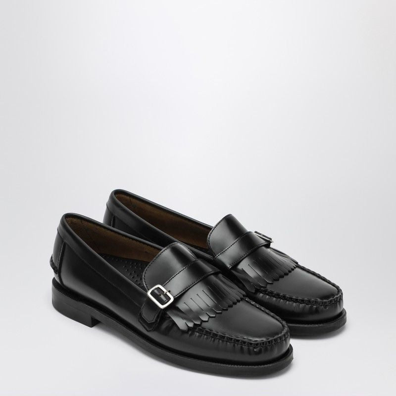 SEBAGO Men's Moccasin Loafers with Fringes and Buckle