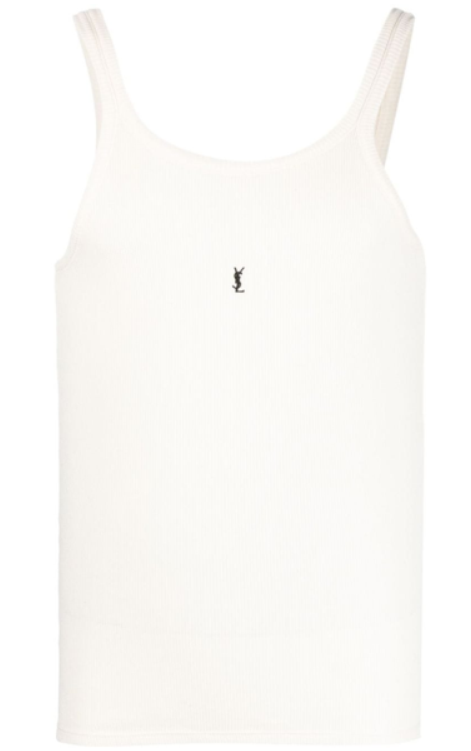 SAINT LAURENT Cotton Tank Top for Men - SS25 Edition