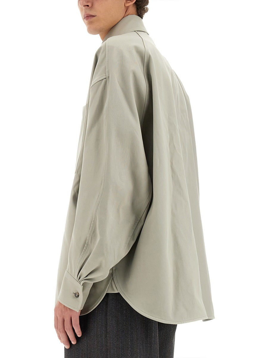 BOTTEGA VENETA Oversized Cotton Twill Over Shirt - Size 46