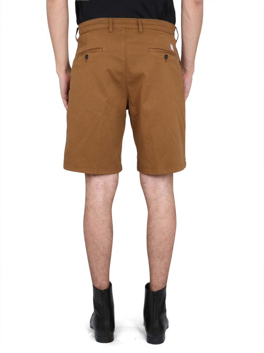 DEPARTMENT FIVE Men's Cotton Bermuda Shorts with Button Closure